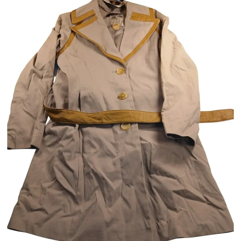 IMAN Global Chic Womens New w/Tags Tan Button Down Fashion Jacket - Size XS